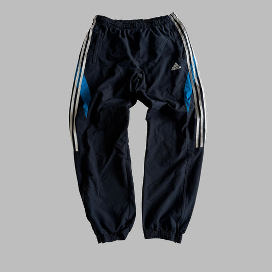 Y2K Adidas Three Stripe Baggy Track Pants - M