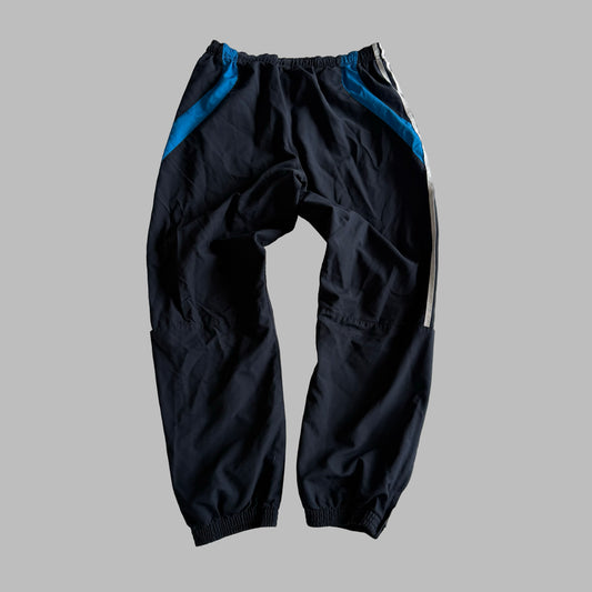 Y2K Adidas Three Stripe Baggy Track Pants - M