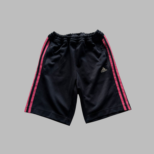 Y2K Adidas Three Stripe Baggy Shorts - XS