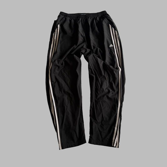 Y2K Adidas Three Stripe Straight Leg Track Pants - M