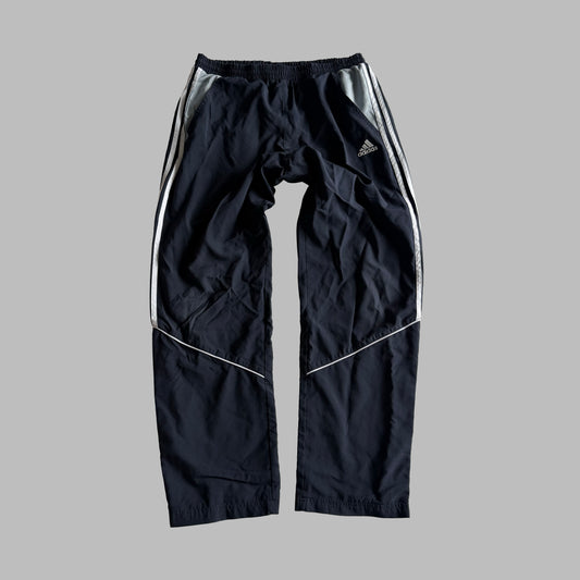Y2K Adidas Three Stripe Straight Leg Track Pants - S
