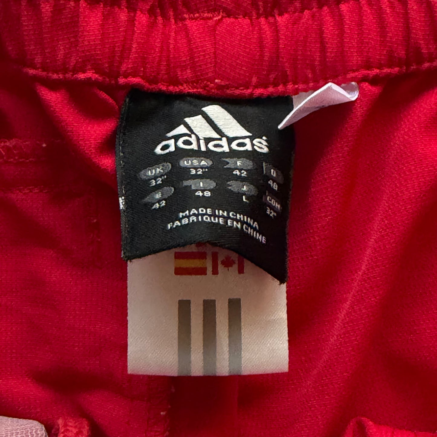 Y2K Adidas Three Stripe Baggy Track Pants - S