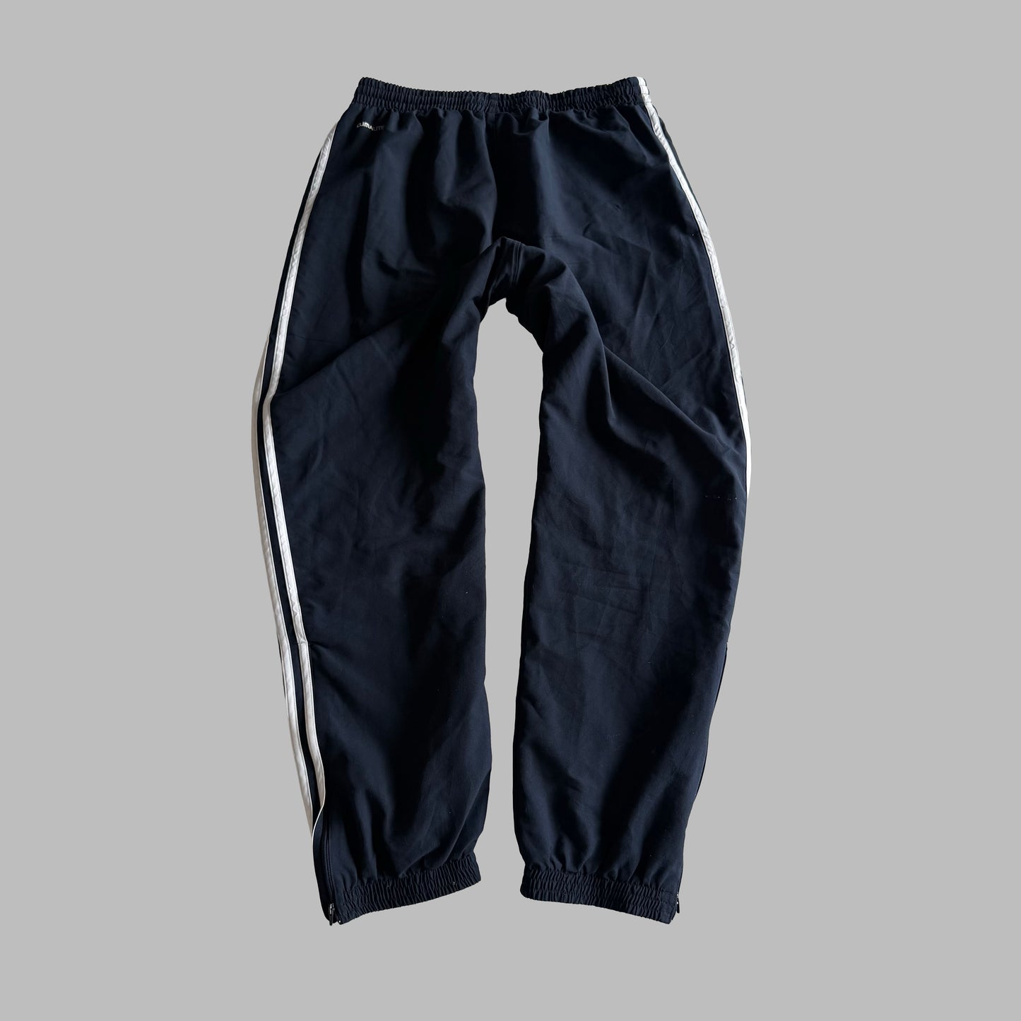 Y2K Adidas Three Stripe Baggy Track Pants - S
