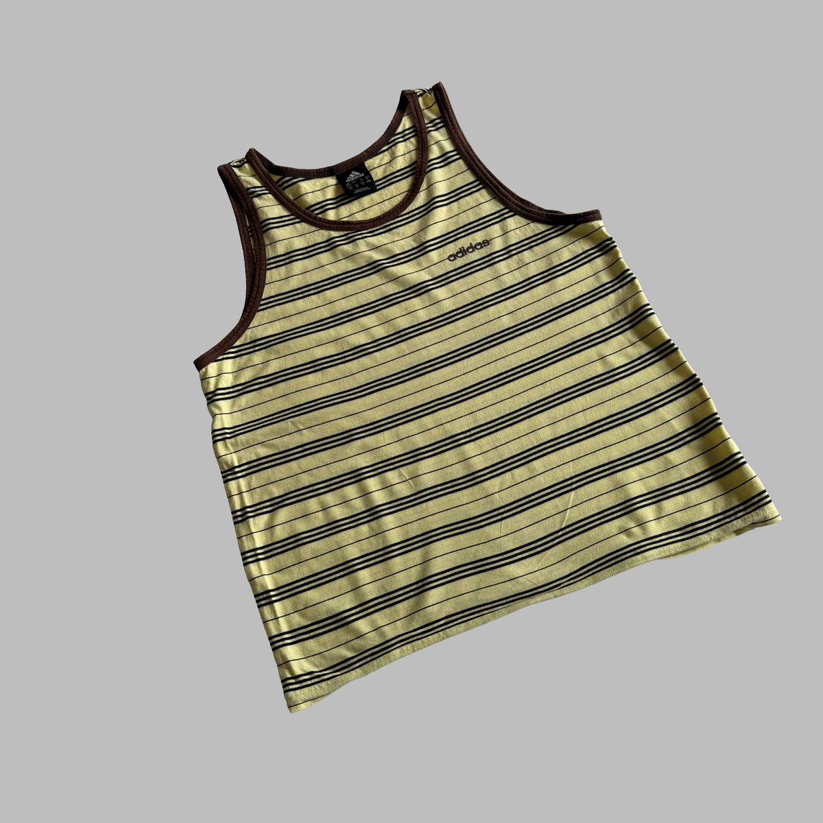 Y2K Adidas Striped Tank - L