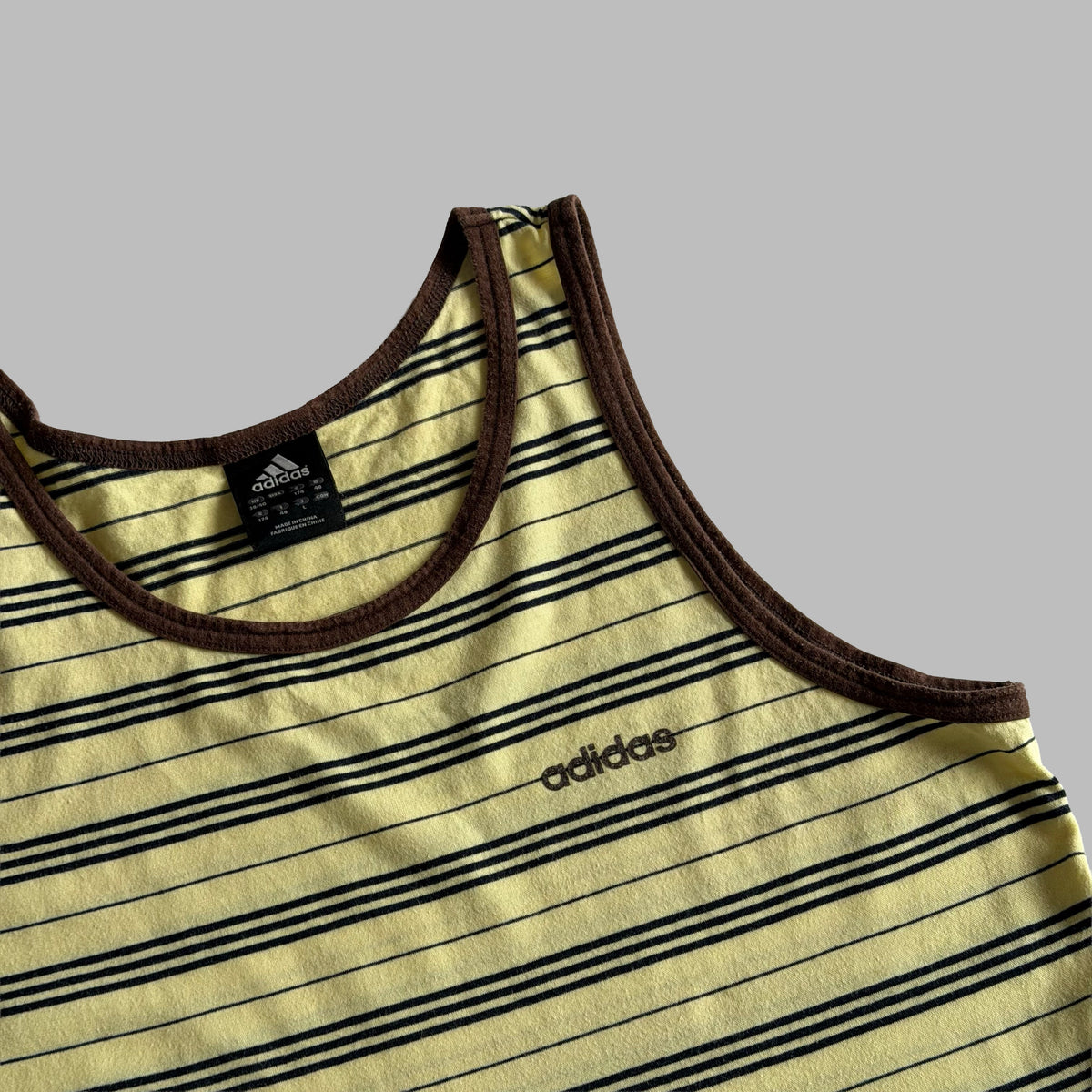 Y2K Adidas Striped Tank - L
