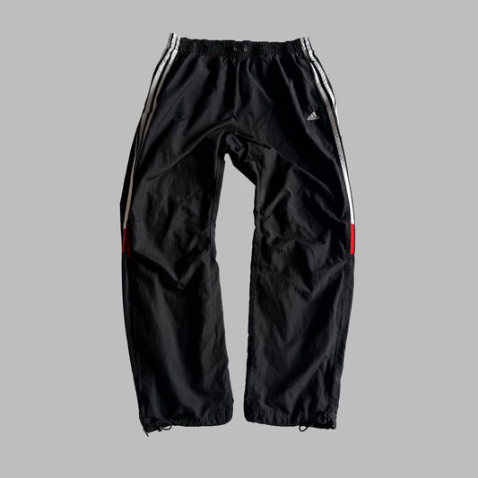 Y2K Adidas Three Stripe Baggy Track Pants - L