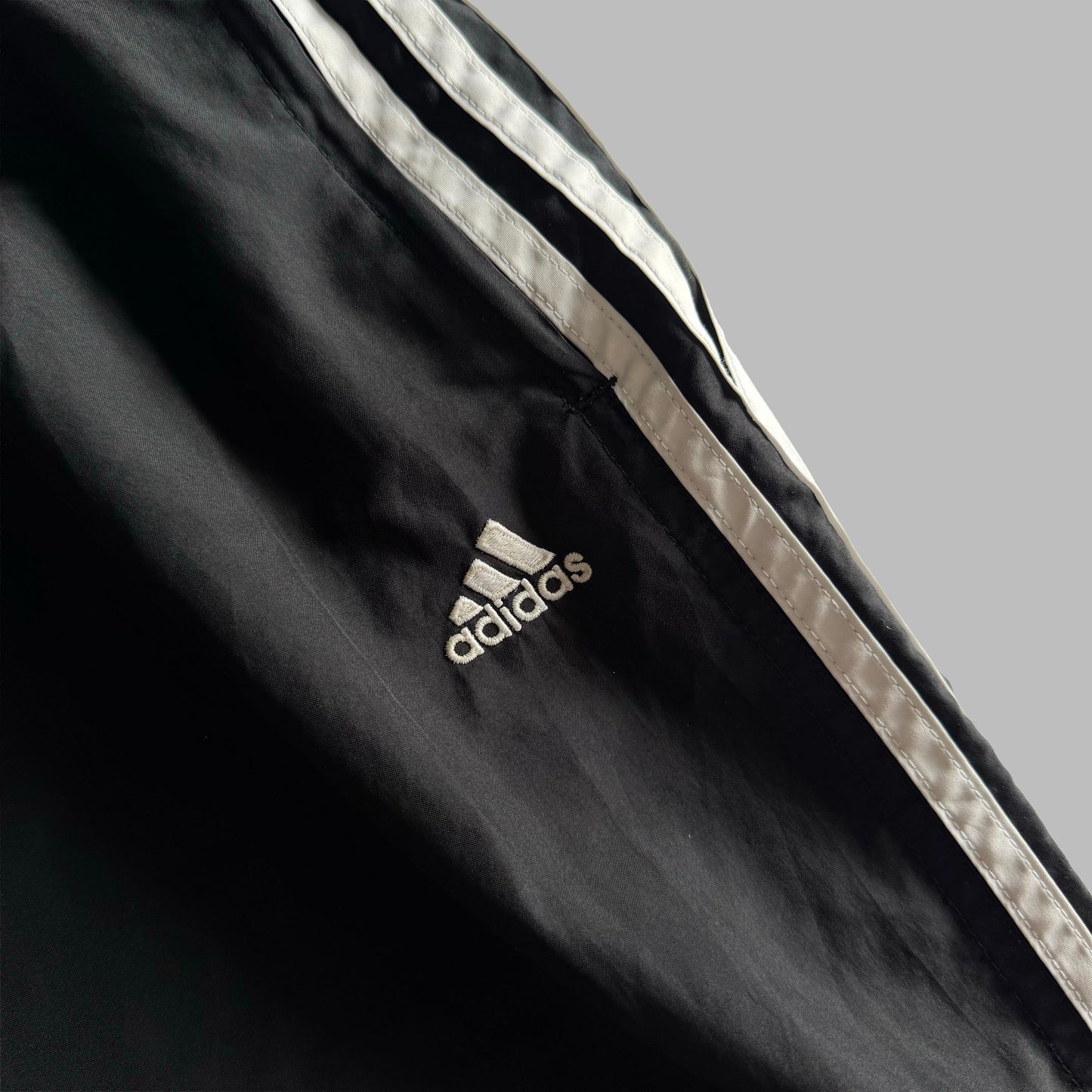 Y2K Adidas Three Stripe Baggy Track Pants - L