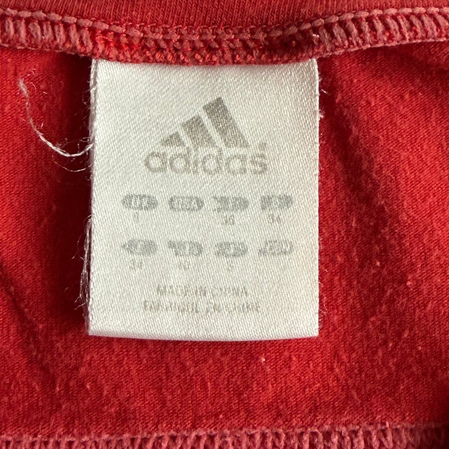 Y2K Adidas Minimal V-Neck Baby Tee - M