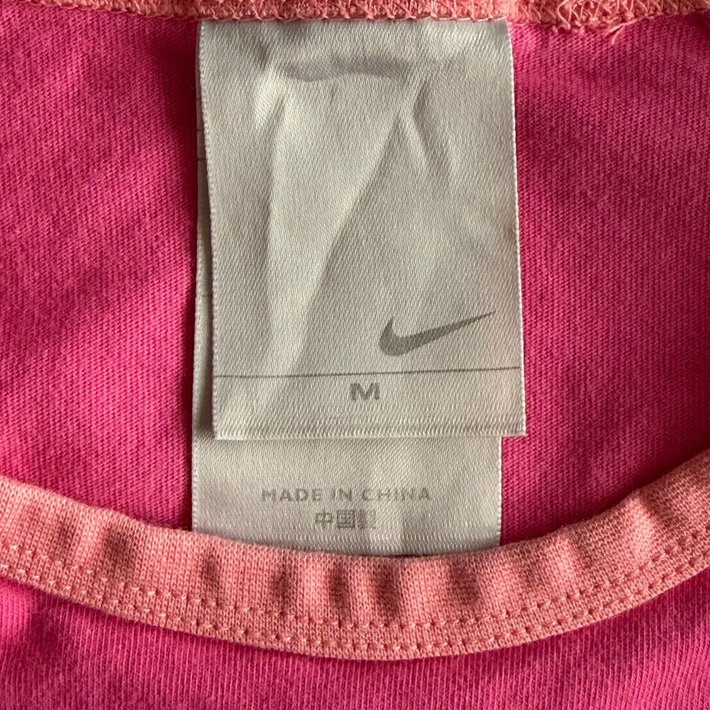 Y2K Nike Cursive Ringer Baby Tee - M