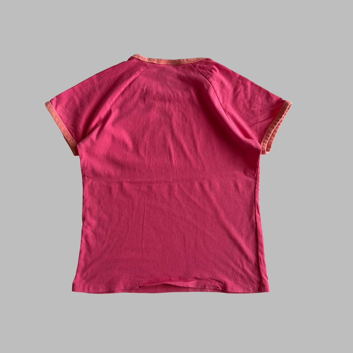 Y2K Nike Cursive Ringer Baby Tee - M