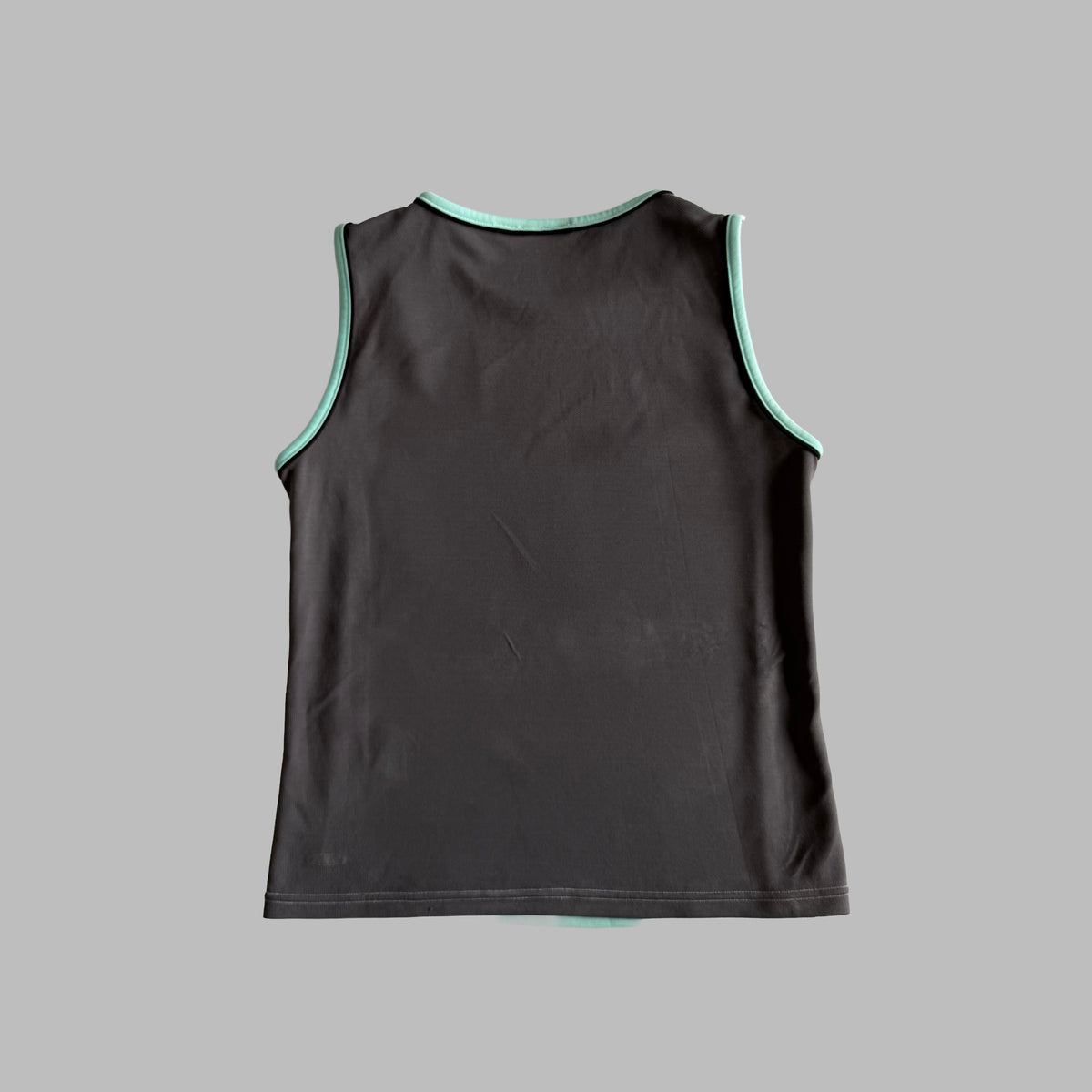 Y2K Reebok Panelled Spell Out Activewear Tank - M