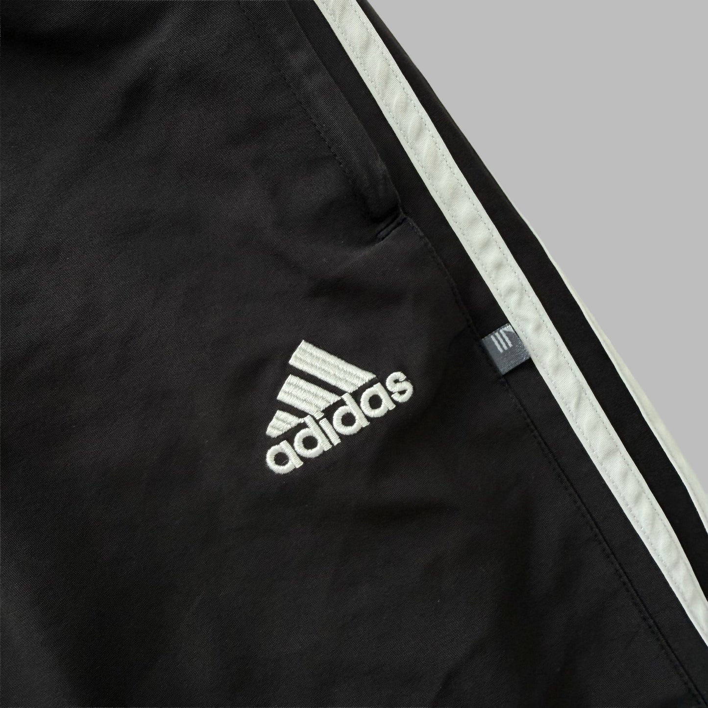 Y2K Adidas Three Stripe Straight Leg Track Pants - S