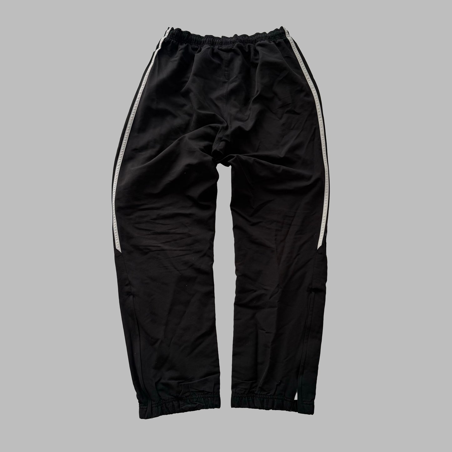 Y2K Adidas Three Stripe Straight Leg Track Pants - S