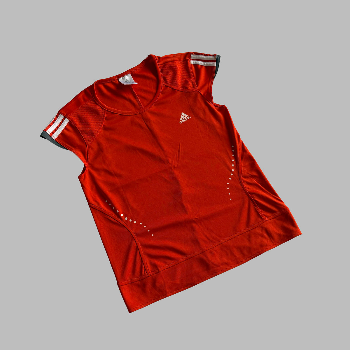 Y2K Adidas Activewear Three Stripe Top - M