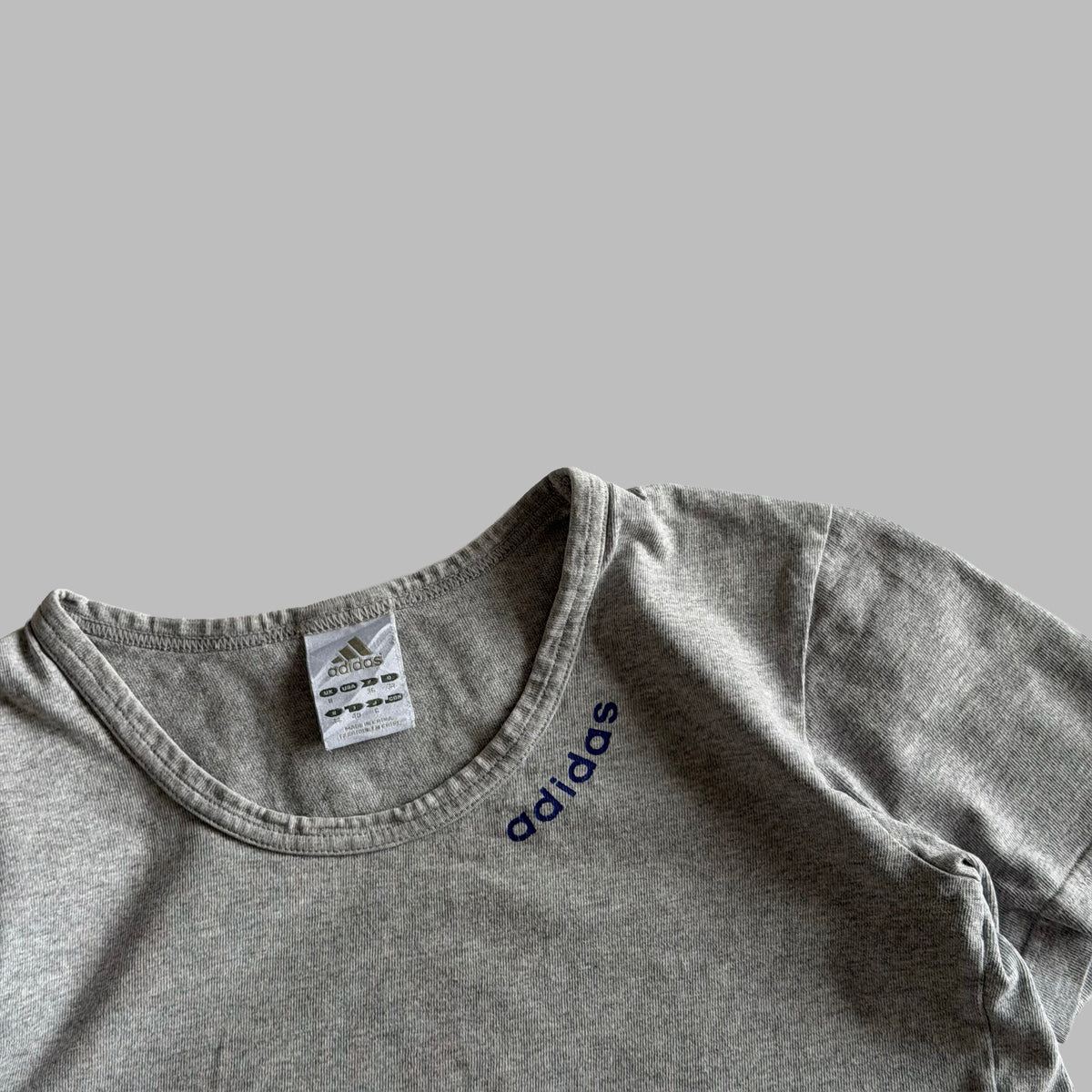 Y2K Adidas Spell Out Baby Tee - S