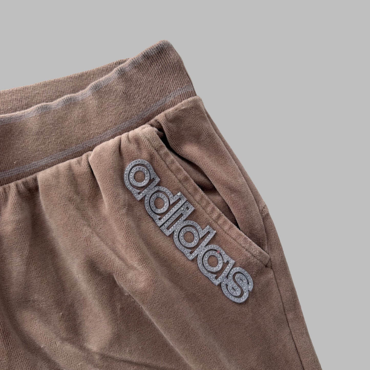 Y2K Adidas Wide Leg Spell Out Track Pants - S