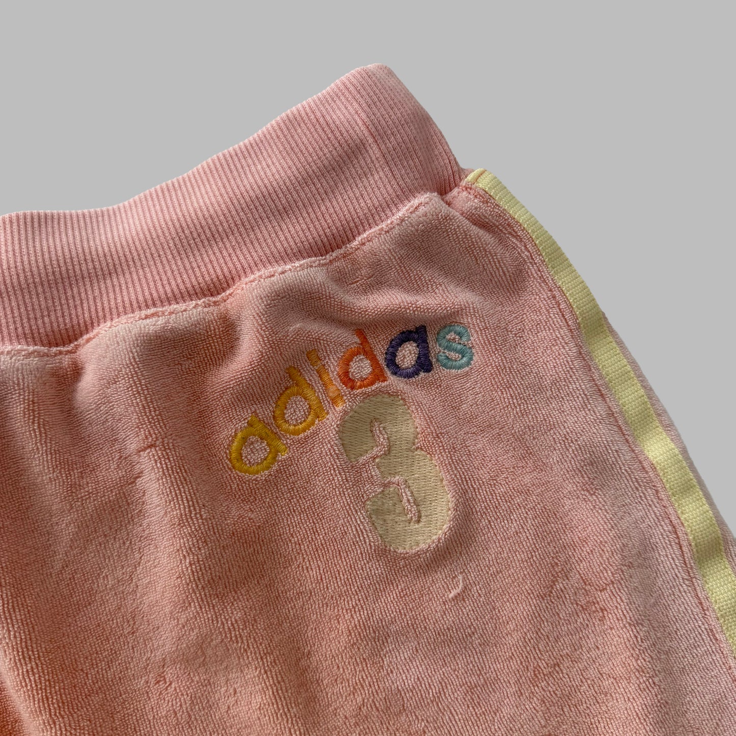 Y2K Adidas Striped Towel Capris - S