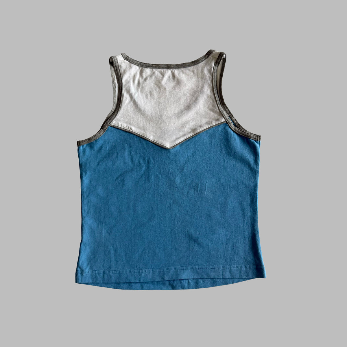 Y2K Reebok Panelled Ringer Activewear Tank - L