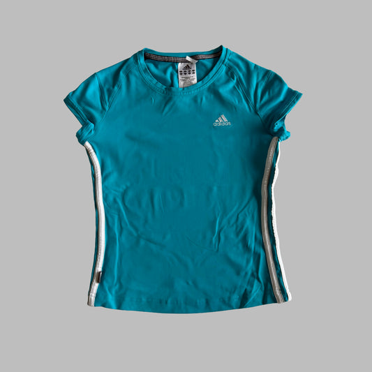 Y2K Adidas Three Stipe Synched Activewear Top - S