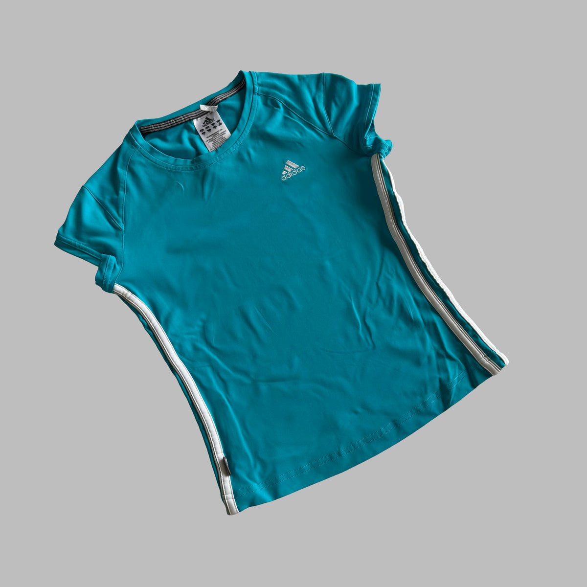 Y2K Adidas Three Stipe Synched Activewear Top - S