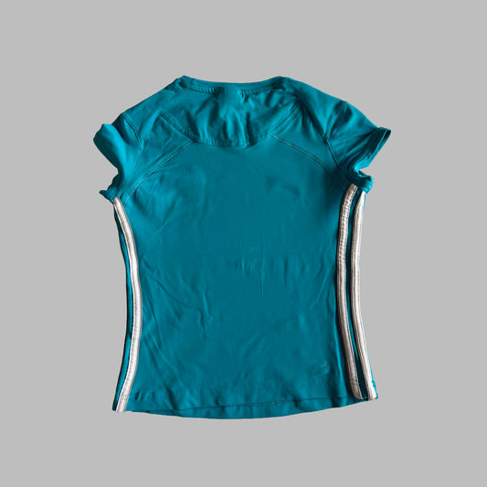 Y2K Adidas Three Stipe Synched Activewear Top - S