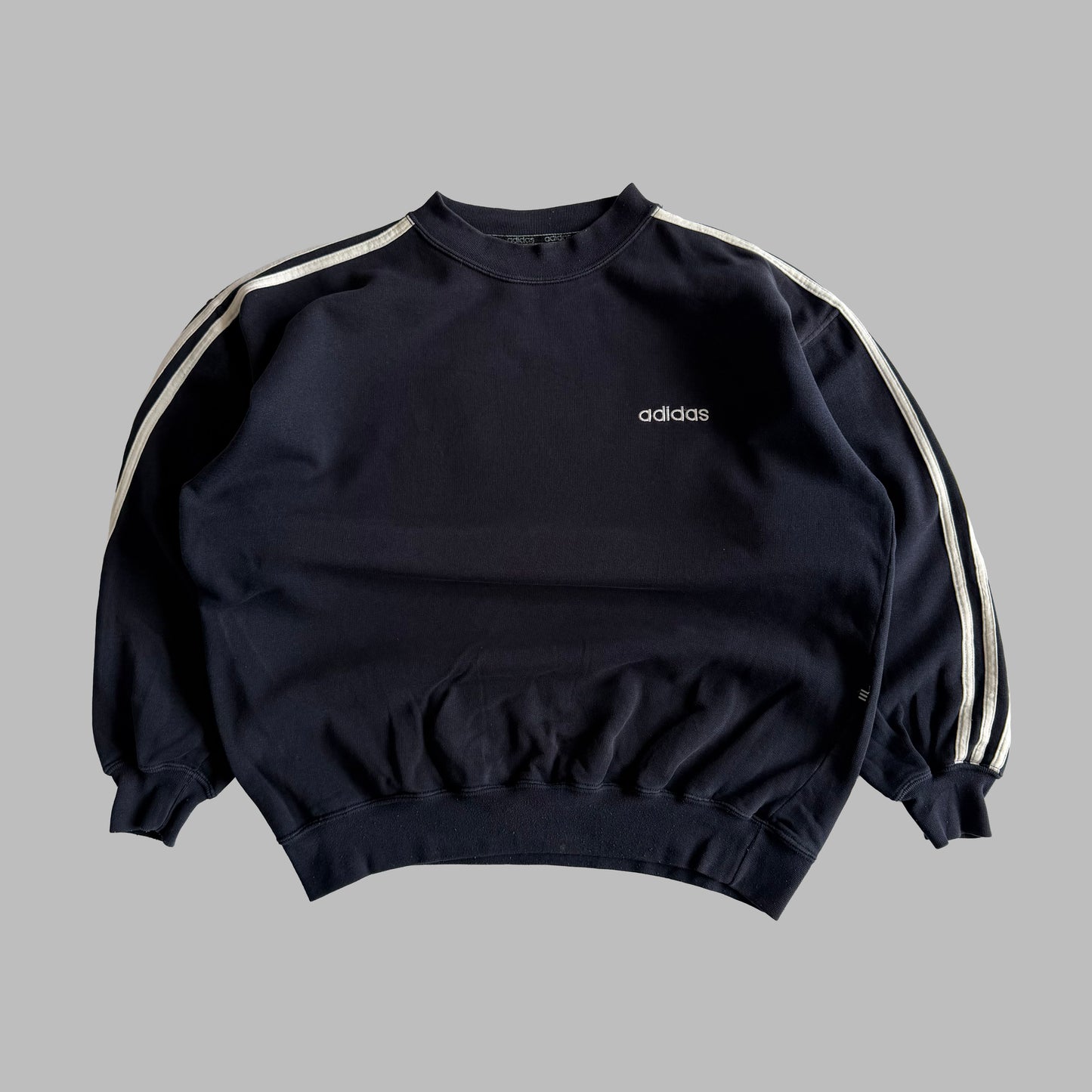 00s Adidas Three Stripe Sweatshirt - Medium