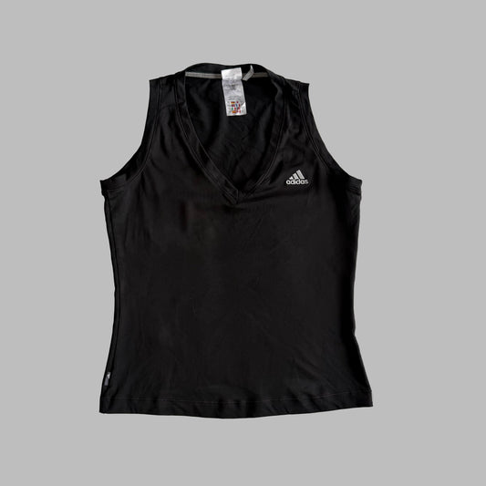 Y2K Adidas V-Neck Activewear Tank - M