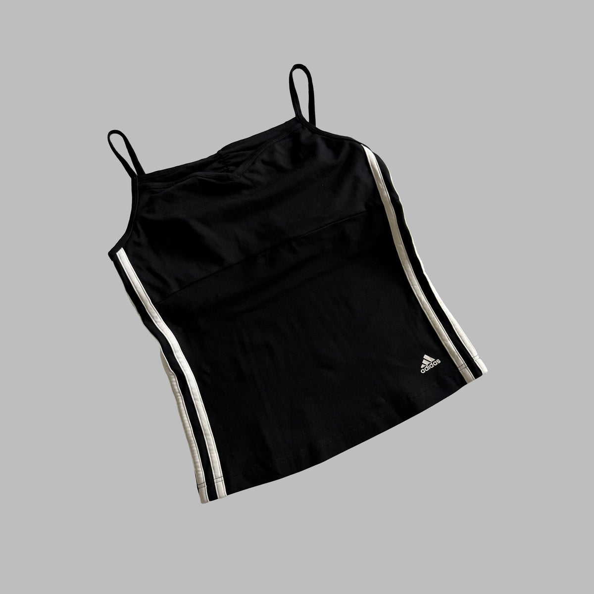Y2K Adidas Three Stripe Activewear Tank - S