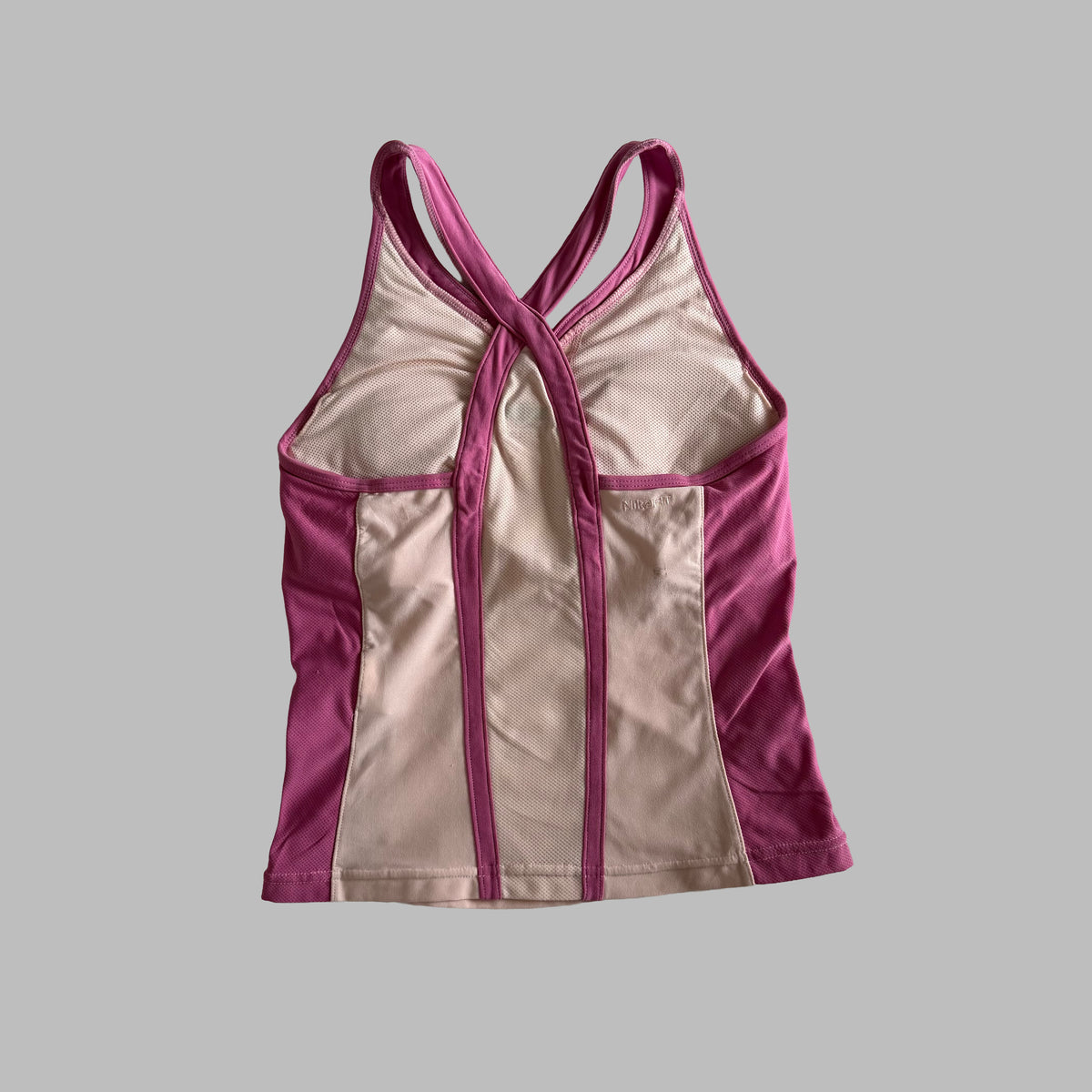 Y2K Nike Panelled Racer Back Tank - M