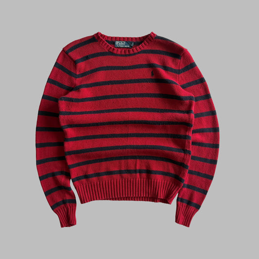 90s Polo Ralph Lauren Striped Heavy Knit - S