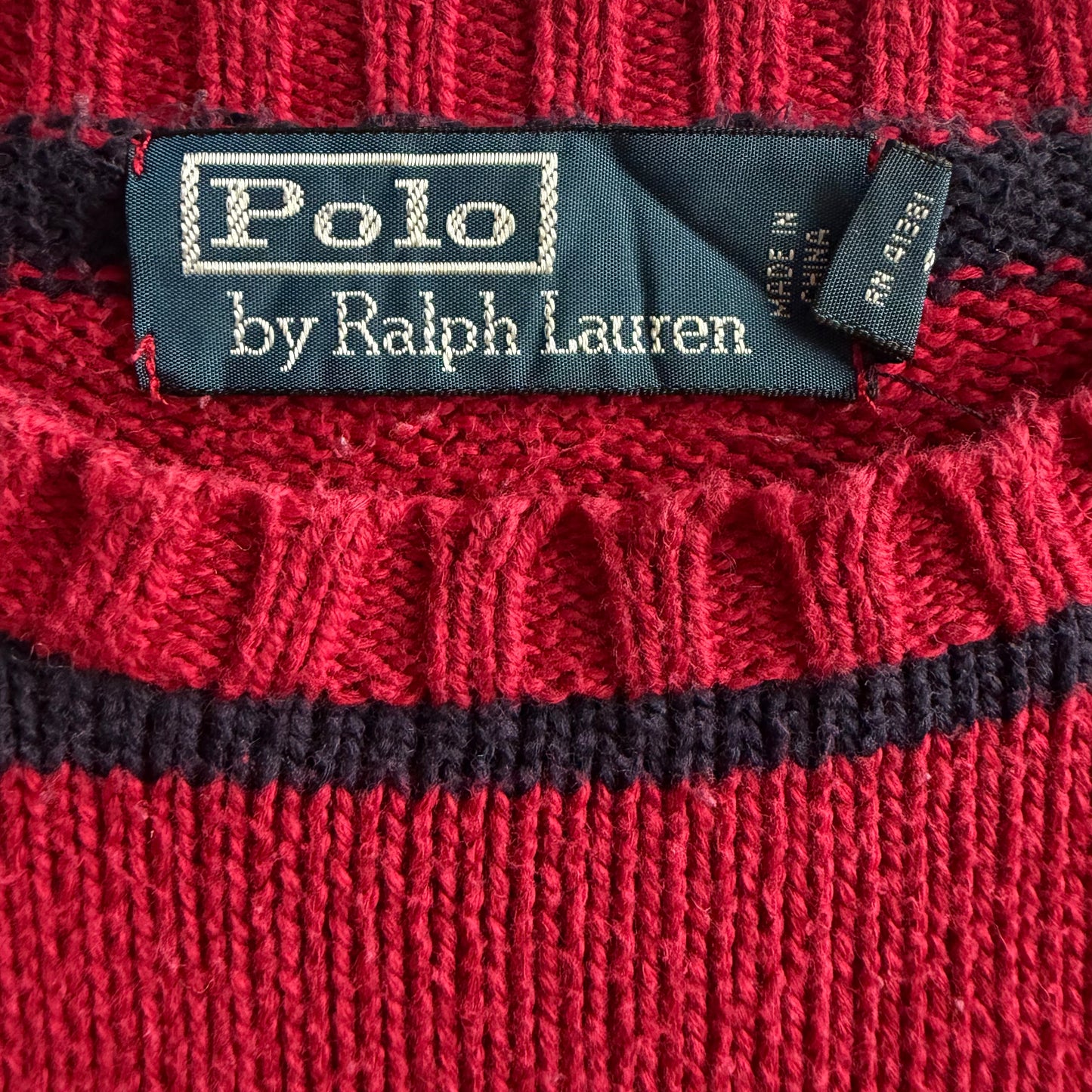 90s Polo Ralph Lauren Striped Heavy Knit - S