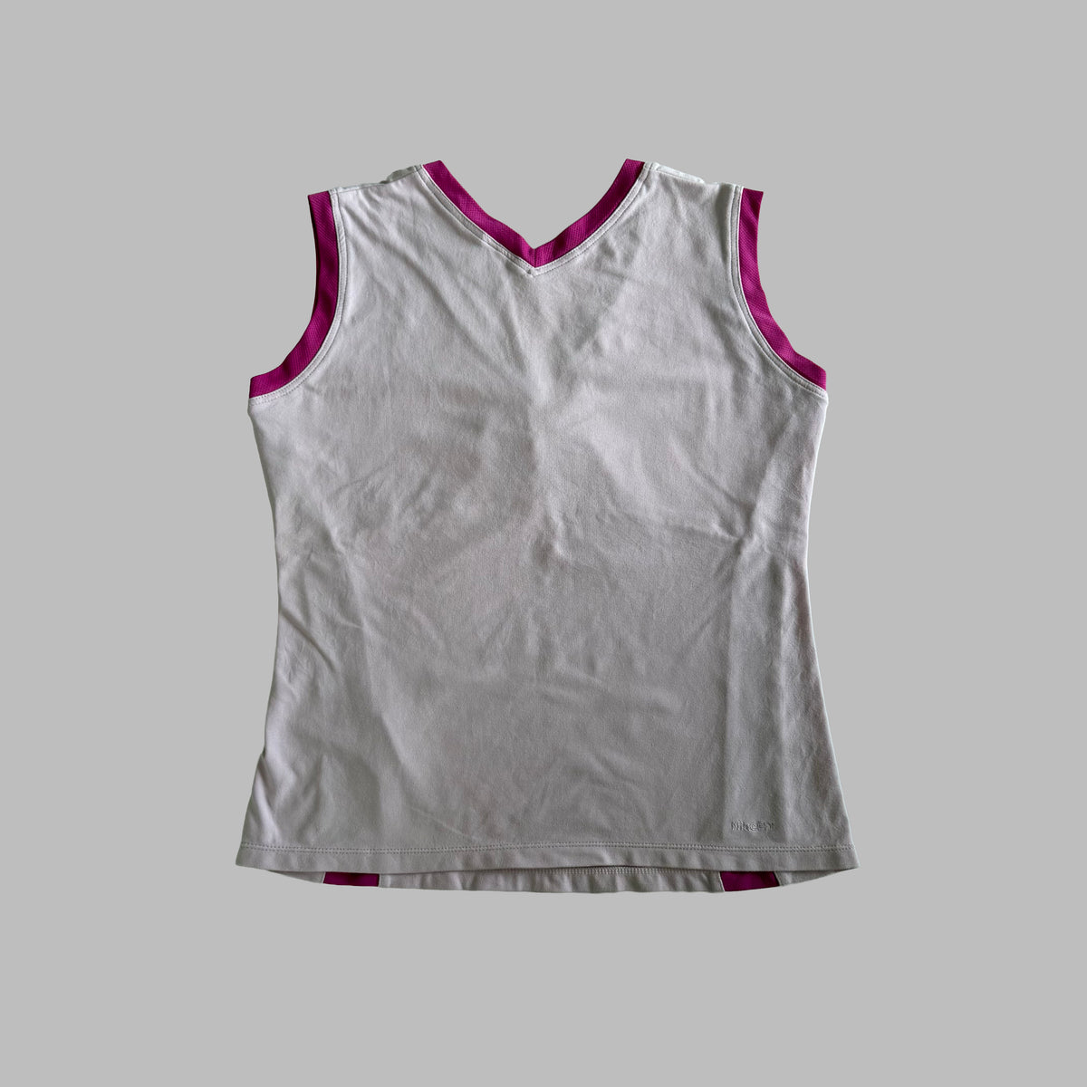 Y2K Nike Ruched V-Neck Activewear Top - L