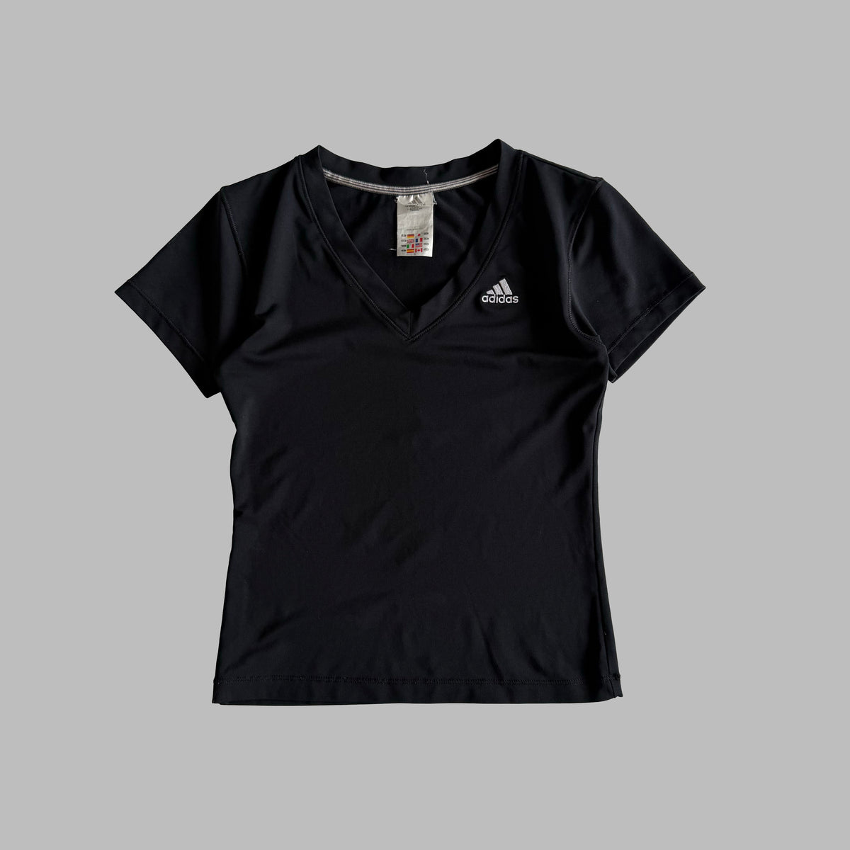 Y2K Adidas V-Neck Activewear Top - S