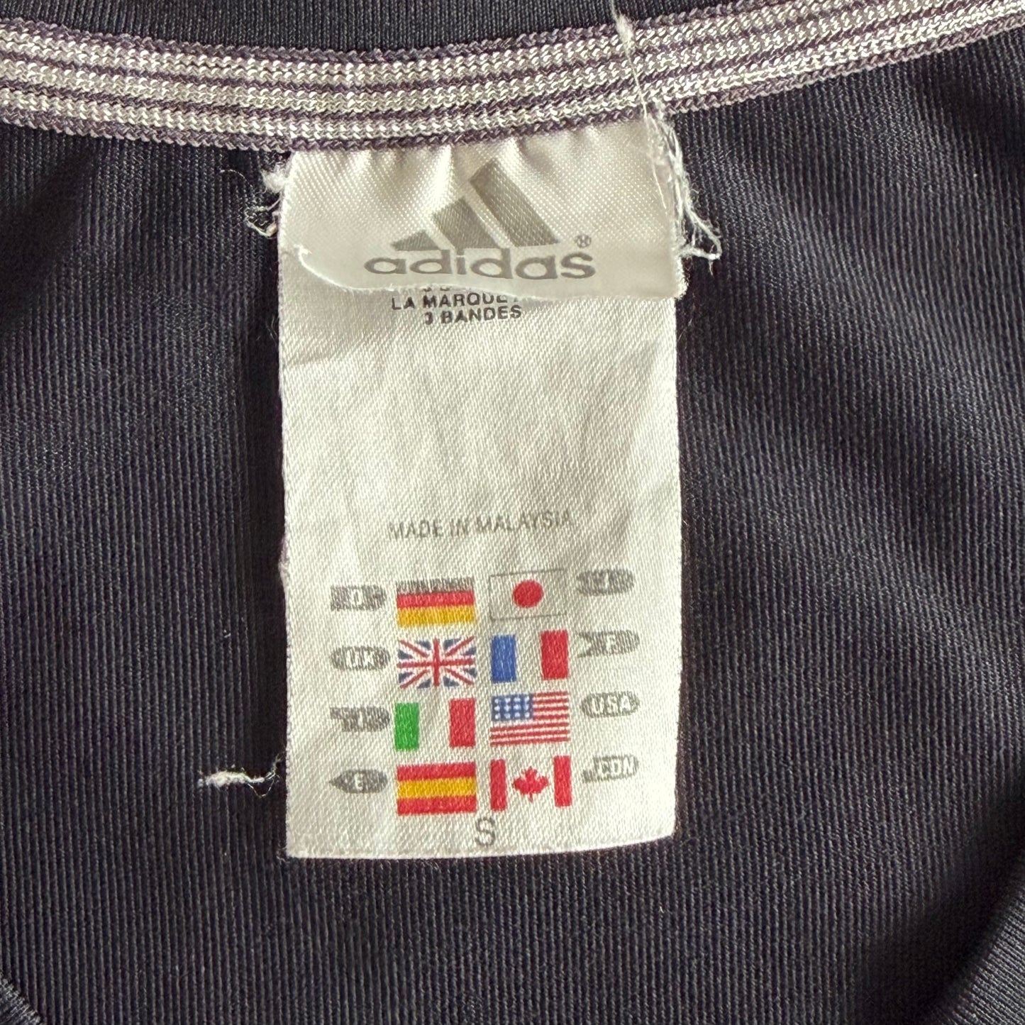 Y2K Adidas V-Neck Activewear Top - S