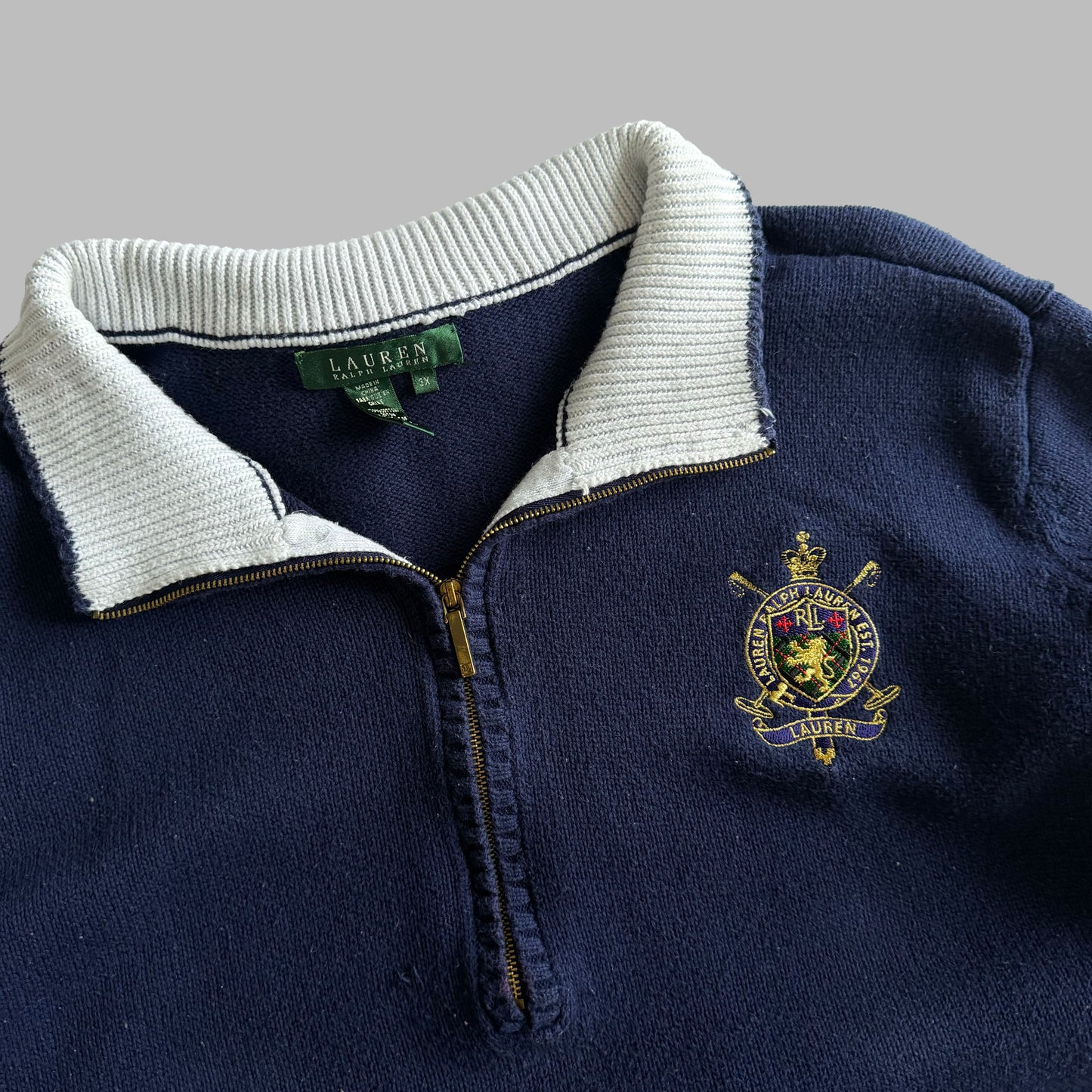 Y2K Polo Ralph Lauren Quarter Zip - L