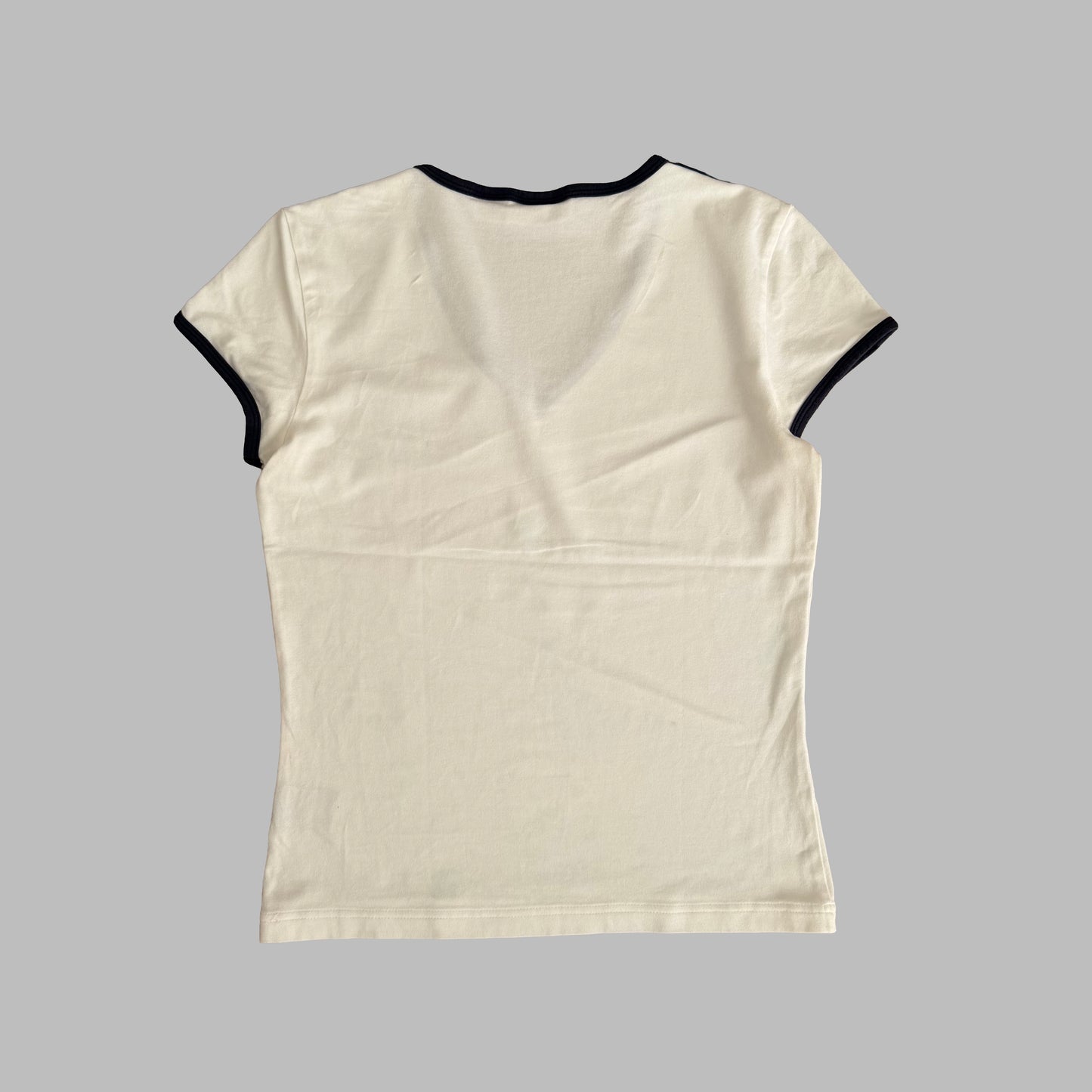 Y2K Ralph Lauren Polo Jeans Low Cut Baby Tee - S/M