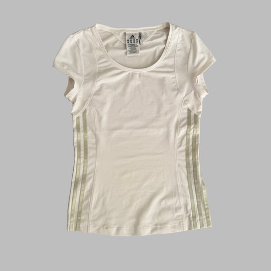 Y2K Adidas Three Stripe Synched Activewear Top - S