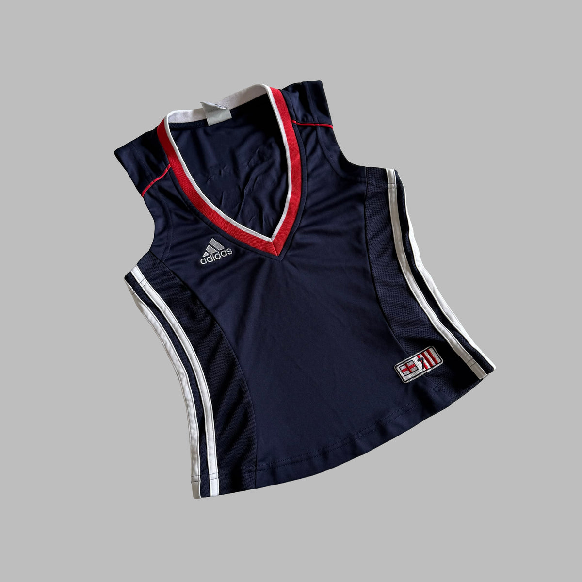 Y2K Adidas Low Cut England Jersey Top - S