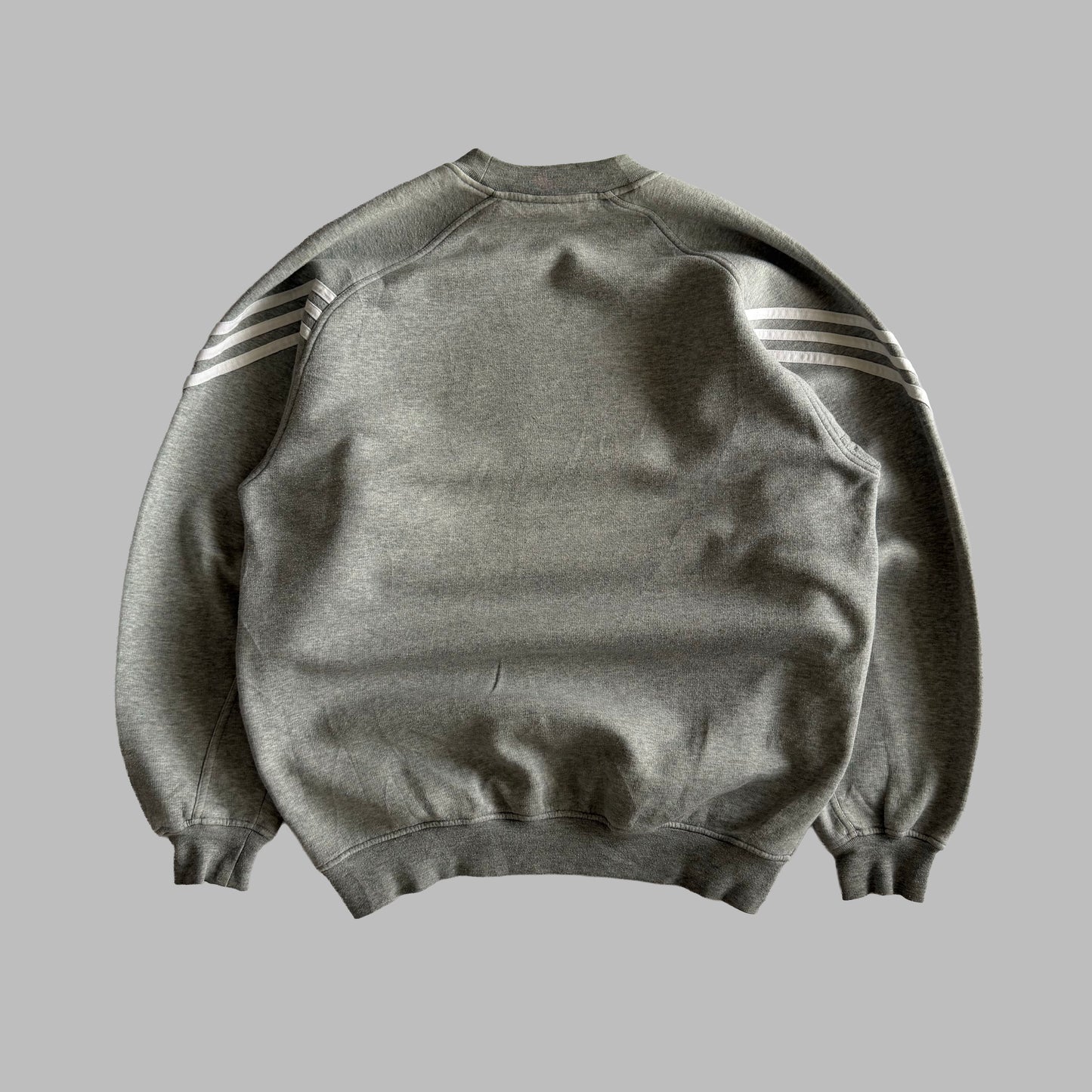 90s Adidas Three Stripe Sweatshirt - Large