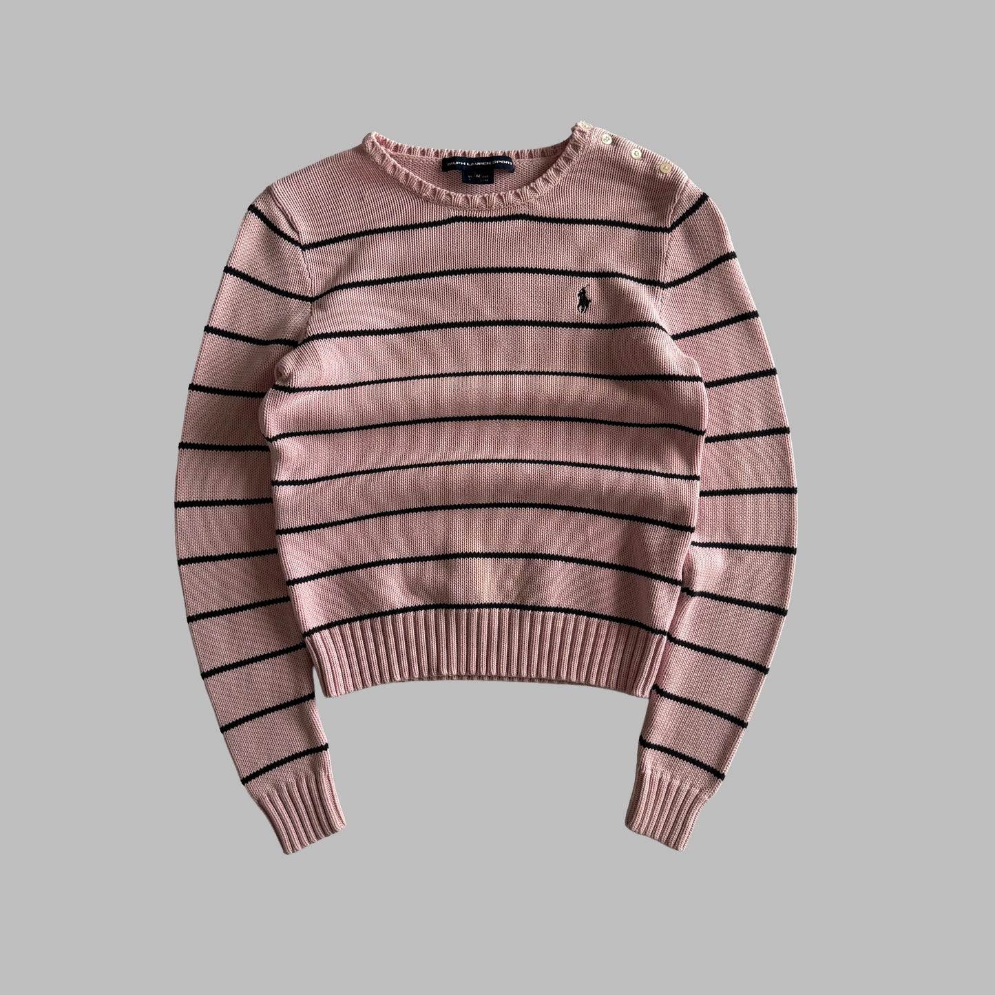 Y2K Polo Ralph Lauren Striped Heavy Knit - M