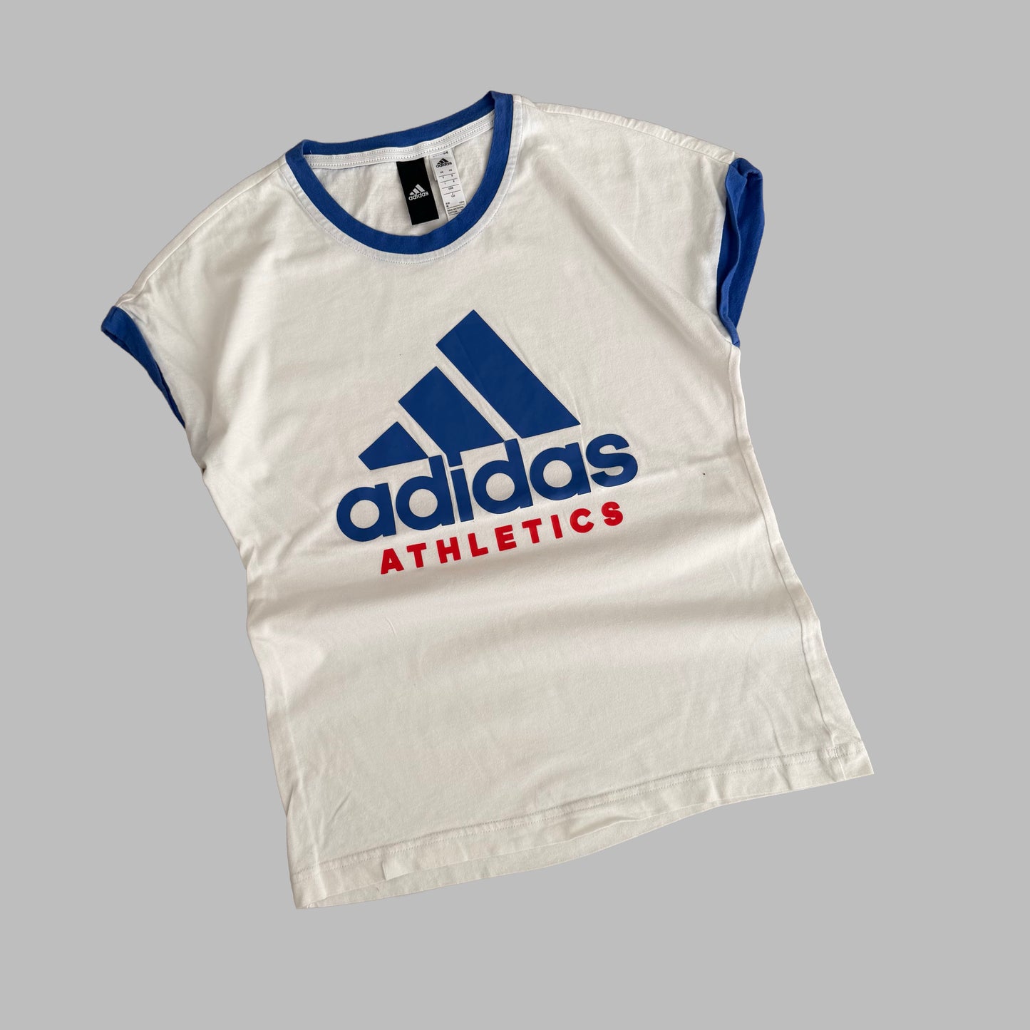 Adidas Athletics Ringer Baby Tee - M/L