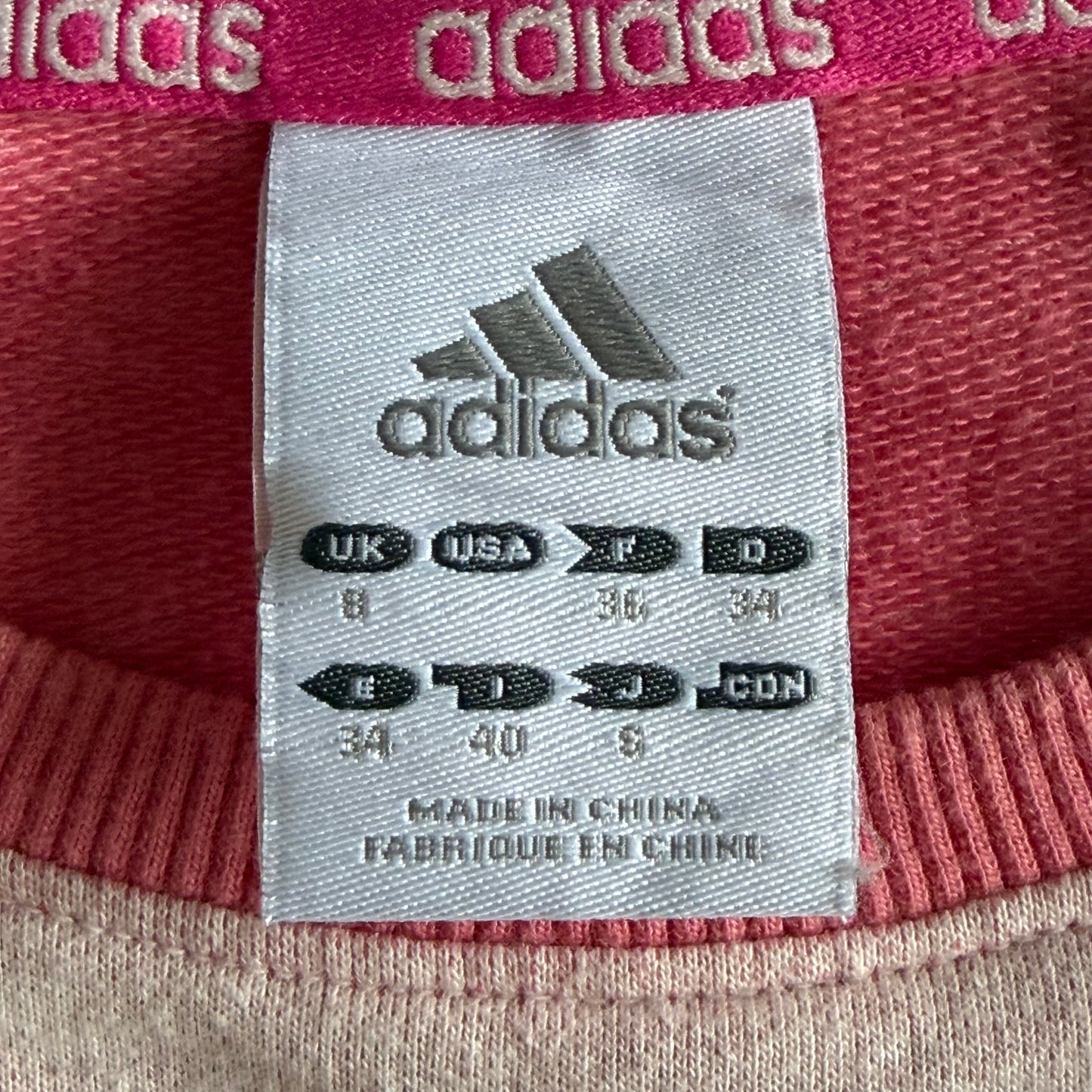 Y2K Adidas Spell Out Three Stripe Long Sleeve - S