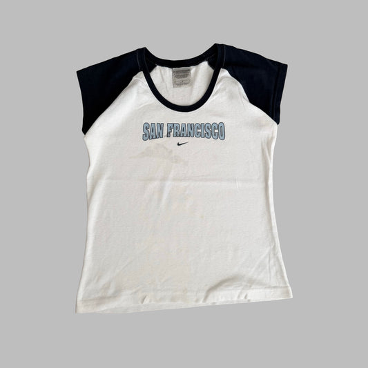 Y2K Nike Raglan Baby Tee - M/L