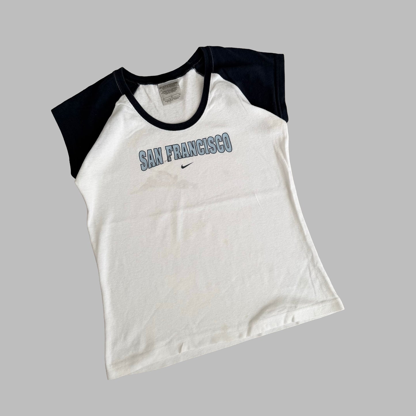 Y2K Nike Raglan Baby Tee - M/L