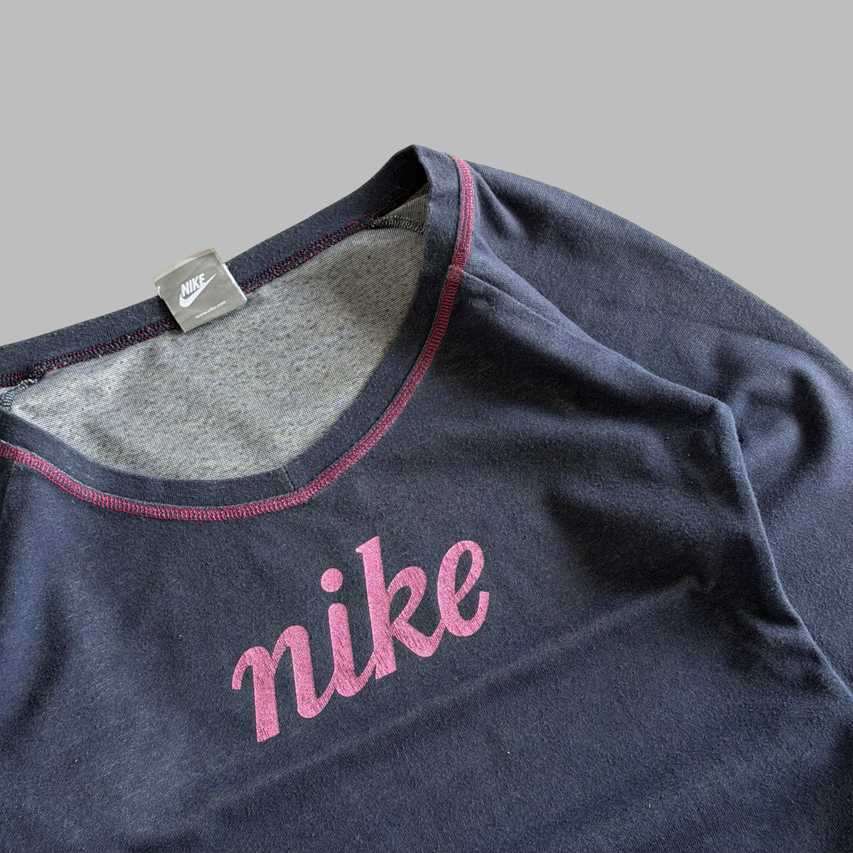 Y2K Nike Spell Out 3/4 Sleeve Long Sleeve - M