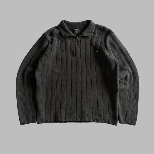 90s Polo Ralph Lauren Ribbed Quarter Zip - XL
