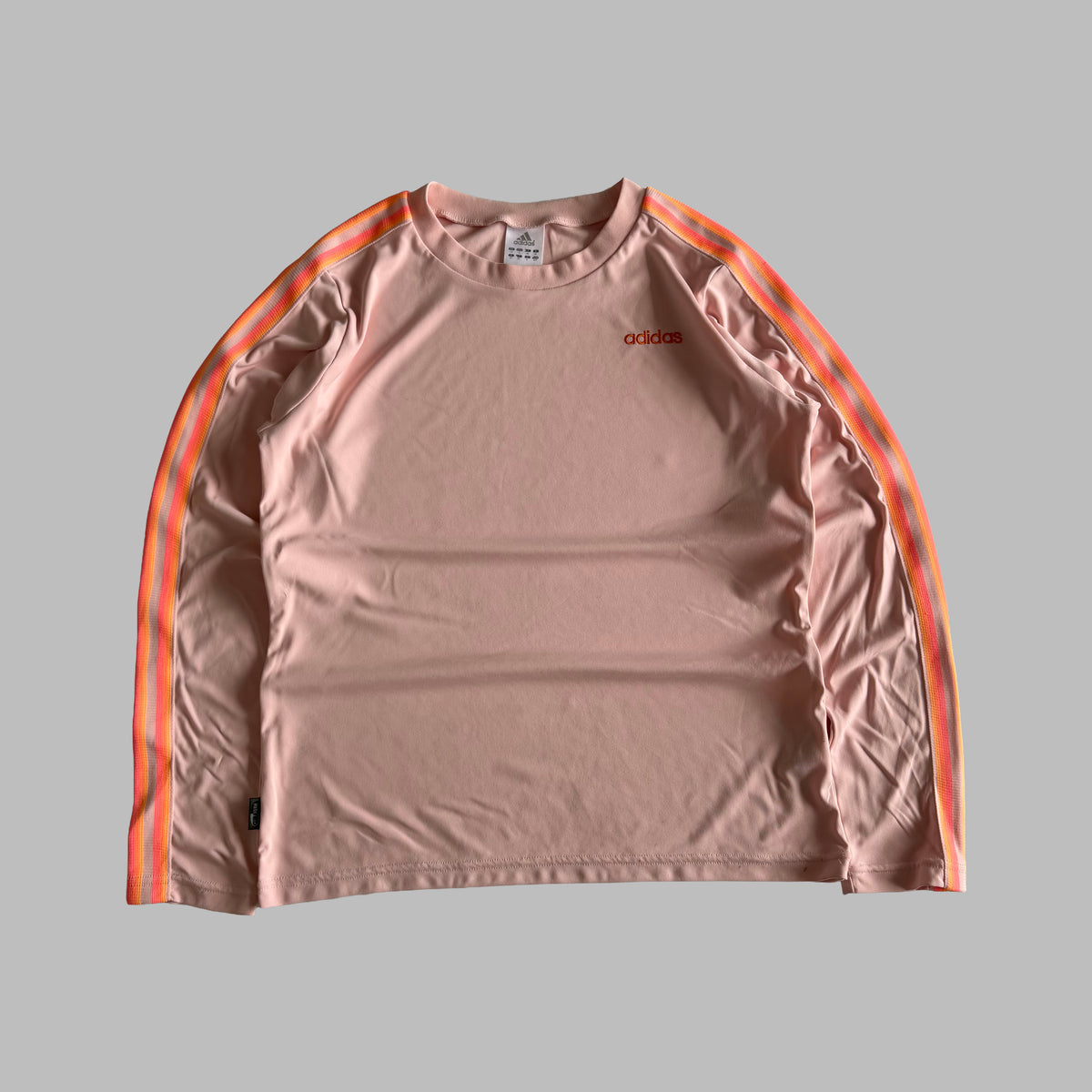 Y2K Adidas Striped Long Sleeve Top - M