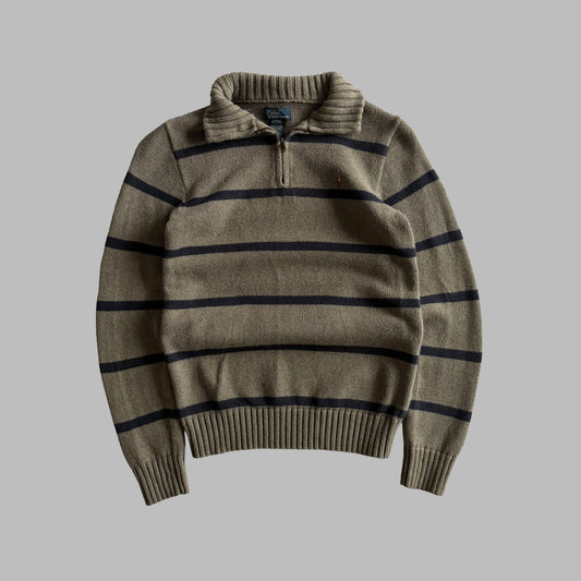 90s Polo Ralph Lauren Striped Quarter Zip - S
