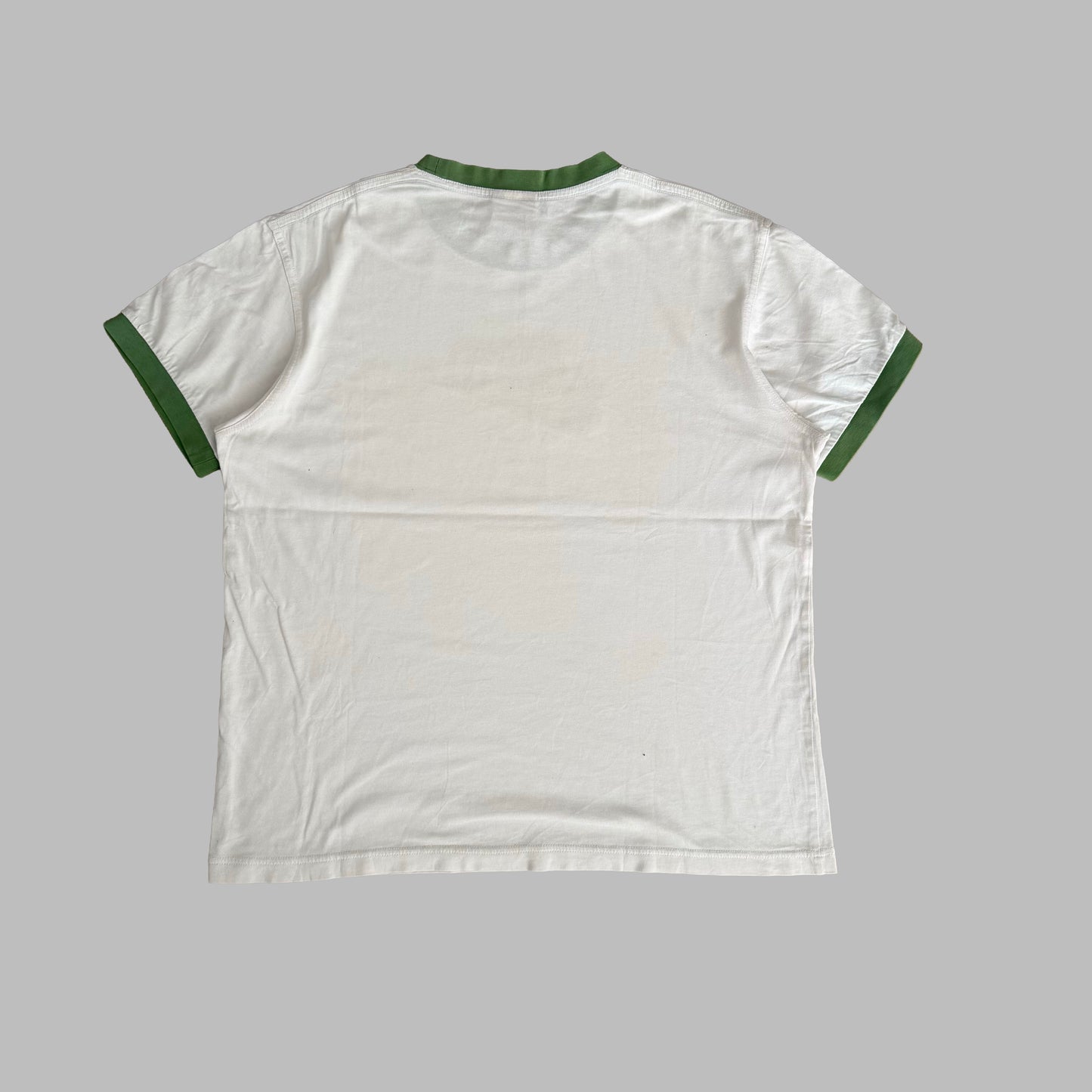 Y2K Nike Spell Out Ringer T-Shirt - M