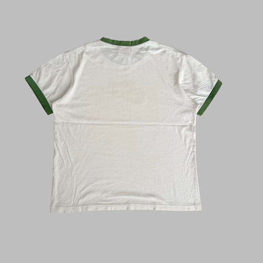 Y2K Nike Spell Out Ringer T-Shirt - M